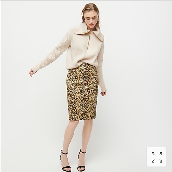 J.Crew Leopard Print Pencil Skirt - Picture 1 of 7